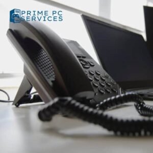 VoIP desk phone or headset