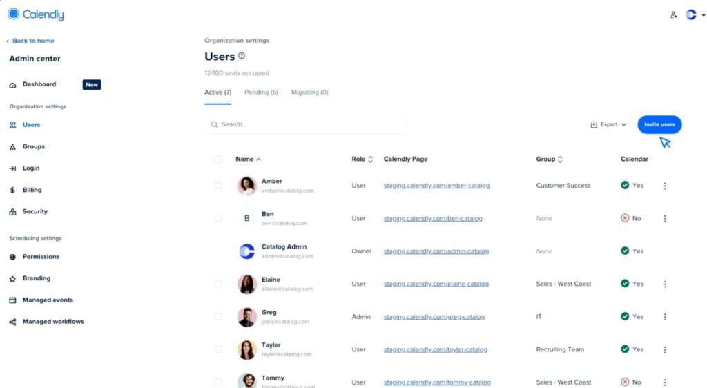 Calendly or booking tool