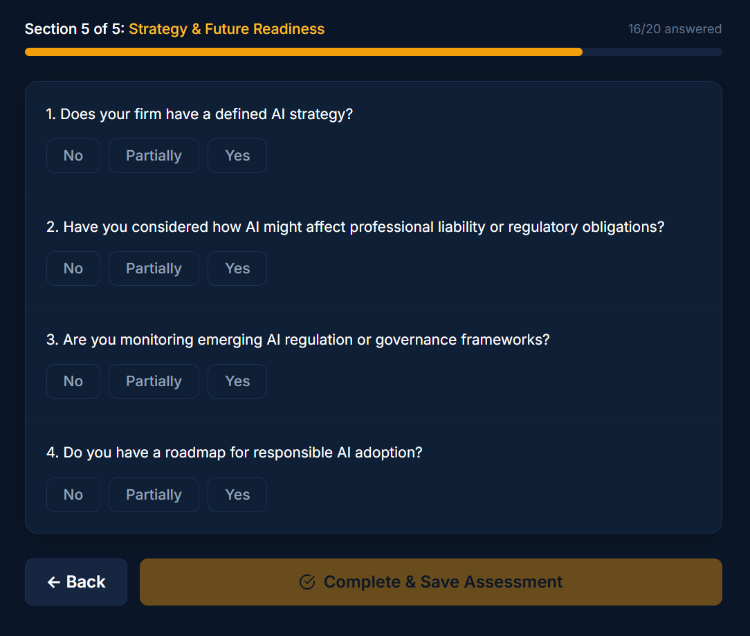 AI Governance Readiness Test section 5 Strategy and Future Readiness